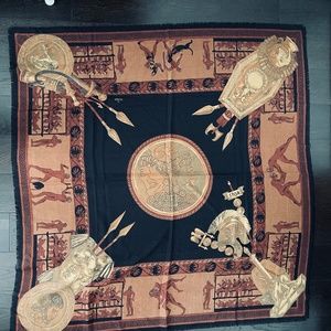 Authentic FENDI Pancho Shawl ROMAN ATHLETIC GAMES Wool brand new